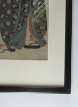 Load image into Gallery viewer, Antique Traditional 19th Century Japanese Print with Geishas FRAMED
