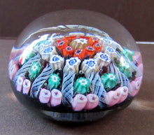 Load image into Gallery viewer, 1950s Vasart Paperweight Scottish Vintage Glass 10 Spokes and Millefiori Canes
