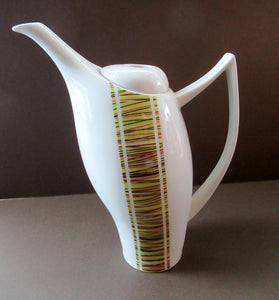 POLISH Coffee Pot. Chodziez Hummingbird Porcelain Pot Designed by Marzena Wolinska