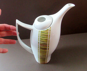 POLISH Coffee Pot. Chodziez Hummingbird Porcelain Pot Designed by Marzena Wolinska