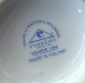 POLISH Coffee Pot. Chodziez Hummingbird Porcelain Pot Designed by Marzena Wolinska