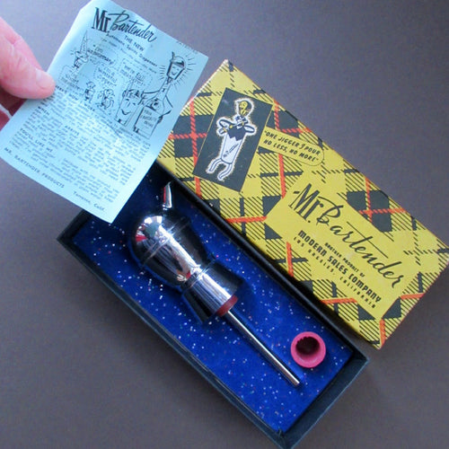 1950s Vintage American Mr Bartender Jigger or Drinks Measure Bottle Stopper