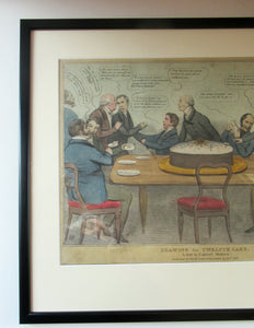 1830s Satirical Print. Westminister Cabinet Selection Procedures