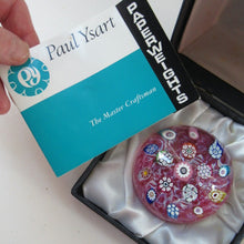 Load image into Gallery viewer, Boxed Paul Ysart Harland Paperweight Boxed with H Cane
