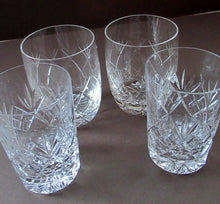 Load image into Gallery viewer, Four Vintage Edinburgh Crystal Tumblers. Scottish Glass
