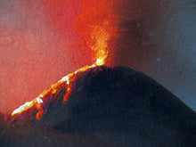 Load image into Gallery viewer, 1850s Antique PAIR OF Paintings of Naples and Vesusivus Erupting
