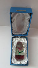 Load image into Gallery viewer, 1960s Strathearn Paperweight Lampwork Pink Flower and Faceted Panels Original Box Scottish Glass
