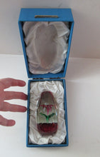 Load image into Gallery viewer, 1960s Strathearn Paperweight Lampwork Pink Flower and Faceted Panels Original Box Scottish Glass
