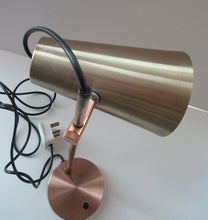 Load image into Gallery viewer, Vintage 1960s Desk Lamp with Moveable Metal Cone Shade &amp; Finger Switch. WORKING 

