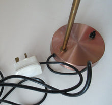 Load image into Gallery viewer, Vintage 1960s Desk Lamp with Moveable Metal Cone Shade &amp; Finger Switch. WORKING 
