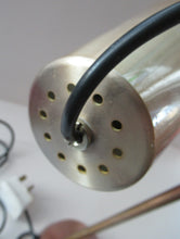 Load image into Gallery viewer, Vintage 1960s Desk Lamp with Moveable Metal Cone Shade &amp; Finger Switch. WORKING 
