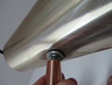 Load image into Gallery viewer, Vintage 1960s Desk Lamp with Moveable Metal Cone Shade &amp; Finger Switch. WORKING 
