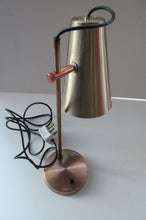 Load image into Gallery viewer, Vintage 1960s Desk Lamp with Moveable Metal Cone Shade &amp; Finger Switch. WORKING 
