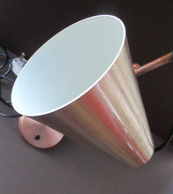 Load image into Gallery viewer, Vintage 1960s Desk Lamp with Moveable Metal Cone Shade &amp; Finger Switch. WORKING 
