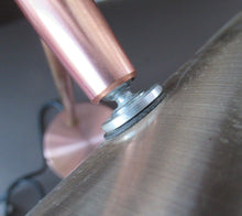 Load image into Gallery viewer, Vintage 1960s Desk Lamp with Moveable Metal Cone Shade &amp; Finger Switch. WORKING 
