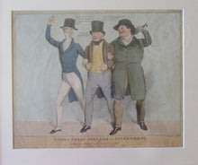 Load image into Gallery viewer, 1830s Antique Satirical Print: John Doyle Hand-Coloured Lithograph THREE GREAT PILLARS OF GOVERNMENT
