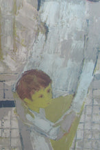 Load image into Gallery viewer, Mid Century Modern Art. Pencil Signed Colour Lithograph. Woman and Child Signed and dated 1963
