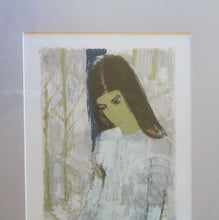 Load image into Gallery viewer, Mid Century Modern Art. Pencil Signed Colour Lithograph. Woman and Child Signed and dated 1963
