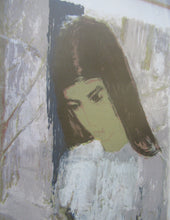 Load image into Gallery viewer, Mid Century Modern Art. Pencil Signed Colour Lithograph. Woman and Child Signed and dated 1963
