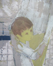 Load image into Gallery viewer, Mid Century Modern Art. Pencil Signed Colour Lithograph. Woman and Child Signed and dated 1963
