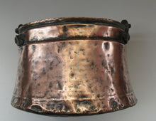 Load image into Gallery viewer, Large Antique Copper Pot or Cauldron with Cast Iron Handle
