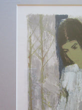 Load image into Gallery viewer, Mid Century Modern Art. Pencil Signed Colour Lithograph. Woman and Child Signed and dated 1963

