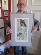Load image into Gallery viewer, Mid Century Modern Art. Pencil Signed Colour Lithograph. Woman and Child Signed and dated 1963
