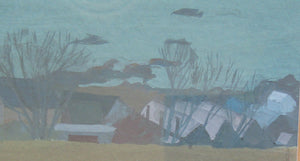 Irene Halliday Watercolour Painting of Johnshaven, Aberdeenshire 1970s Scottish Art for Sale