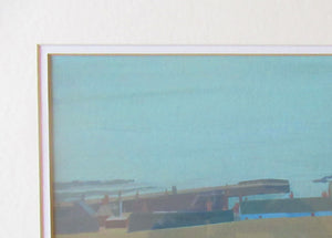 Irene Halliday Watercolour Painting of Johnshaven, Aberdeenshire 1970s Scottish Art for Sale