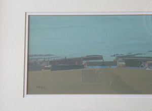 Irene Halliday Watercolour Painting of Johnshaven, Aberdeenshire 1970s Scottish Art for Sale