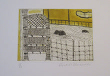 Load image into Gallery viewer, Elizabeth Blackadder Pencil Signed Etching Japanese Garden Kyoto 1992. Glasgow Print Studio

