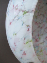 Load image into Gallery viewer, 1930s Glass Hanging Goldfish Bowl or Flycatcher Lampshade. Opaque Glass with Tutti Frutti Splatters
