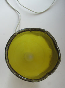 Vintage 1950s Vasart Glass Tulip Lamp Yellow