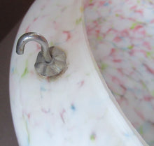 Load image into Gallery viewer, 1930s Glass Hanging Goldfish Bowl or Flycatcher Lampshade. Opaque Glass with Tutti Frutti Splatters
