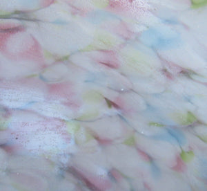 1930s Glass Hanging Goldfish Bowl or Flycatcher Lampshade. Opaque Glass with Tutti Frutti Splatters