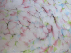 1930s Glass Hanging Goldfish Bowl or Flycatcher Lampshade. Opaque Glass with Tutti Frutti Splatters