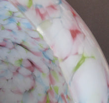 Load image into Gallery viewer, 1930s Glass Hanging Goldfish Bowl or Flycatcher Lampshade. Opaque Glass with Tutti Frutti Splatters
