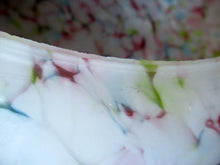 Load image into Gallery viewer, 1930s Glass Hanging Goldfish Bowl or Flycatcher Lampshade. Opaque Glass with Tutti Frutti Splatters
