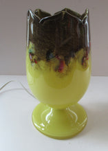 Load image into Gallery viewer, Vintage 1950s Vasart Glass Tulip Lamp Yellow
