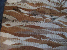 Load image into Gallery viewer, SCOTTISH ART: Vintage 1960s WOVEN TAPESTRY by Maureen Hodge. Panoramic Landscape with a Sailing Boat on the Seashore
