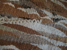 Load image into Gallery viewer, SCOTTISH ART: Vintage 1960s WOVEN TAPESTRY by Maureen Hodge. Panoramic Landscape with a Sailing Boat on the Seashore
