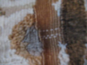 SCOTTISH ART: Vintage 1960s WOVEN TAPESTRY by Maureen Hodge. Panoramic Landscape with a Sailing Boat on the Seashore