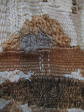 Load image into Gallery viewer, SCOTTISH ART: Vintage 1960s WOVEN TAPESTRY by Maureen Hodge. Panoramic Landscape with a Sailing Boat on the Seashore
