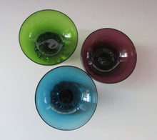 Load image into Gallery viewer, Bo Borgstrom. 1960s Swedish Aseda Footed Glass Bon-Bon Dishes Bowls
