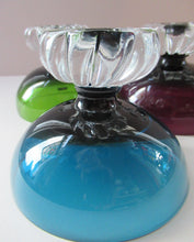 Load image into Gallery viewer, Bo Borgstrom. 1960s Swedish Aseda Footed Glass Bon-Bon Dishes Bowls
