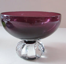 Load image into Gallery viewer, Bo Borgstrom. 1960s Swedish Aseda Footed Glass Bon-Bon Dishes Bowls
