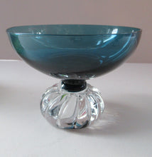 Load image into Gallery viewer, Bo Borgstrom. 1960s Swedish Aseda Footed Glass Bon-Bon Dishes Bowls

