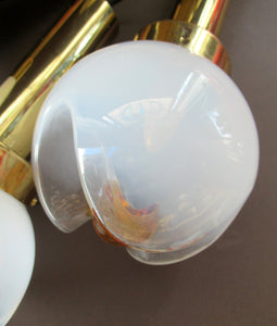 Vintage 1970s MAZZEGA Murano Glass Hanging Pendant Light Fitting with Three Shades.