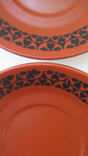 Load image into Gallery viewer, 1960s Scottish Wilson Terracotta Cups and Saucers Swans Pattern
