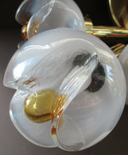 Load image into Gallery viewer, Vintage 1970s MAZZEGA Murano Glass Hanging Pendant Light Fitting with Three Shades.
